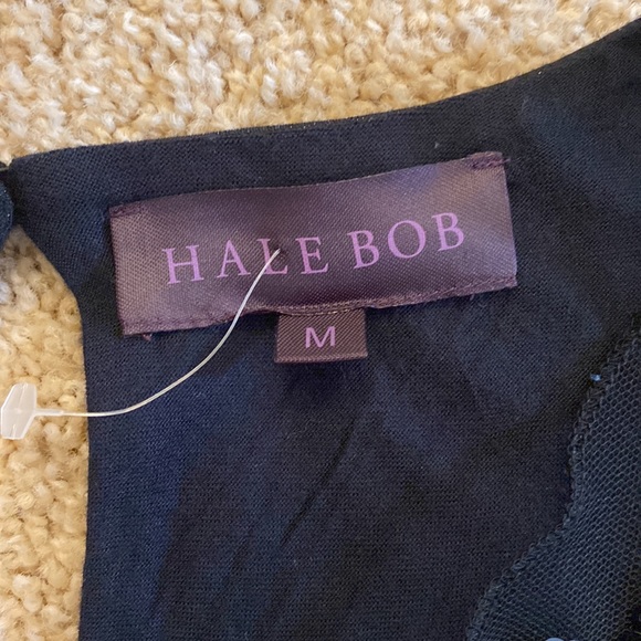 NEW HALE BOB BLACK SEQUIN DRESS LIGHT KNIT BACK SLEEVELESS LINED FRONT PATTERN - Picture 4 of 11